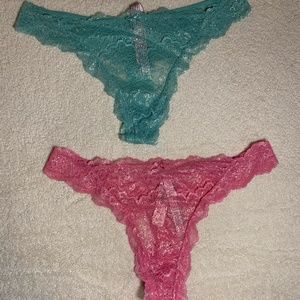 2 NWT Victorias Secret lace thong underwear